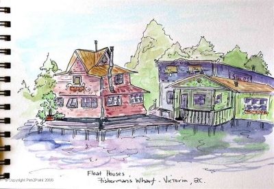 Boathouses, or Floathouses here in Canada – it’d be an interesting life, but perhaps a bit damp and mildewy?