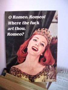 Funny card I found in the castle gift shop!