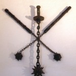 An artfully displayed selection of instruments of torture, thankfully clean! Have you flogged anyone lately?